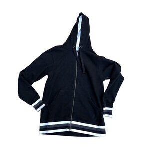 FOOT LOCKER Hoodie Jacket Men's MEDIUM Black Cotton Full Zip​​​​​​